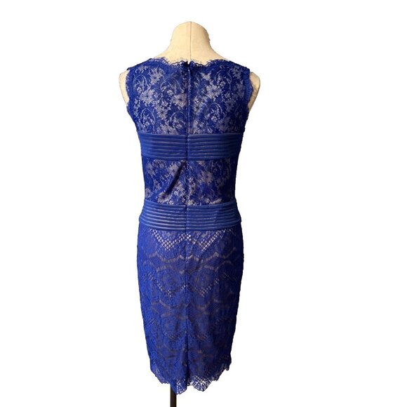 Anthropologie Tadashi Shoji Dress 6 Small Blue Sleeveless Wedding Party Cruise - Picture 3 of 9